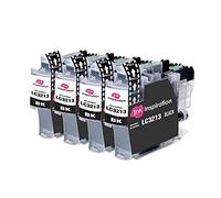 Ink Inspiration® Replacement for Brother LC3213 LC-3213BK Black Ink Cartridges 4-Pack, Use with Brother DCP-J572DW DCP-J774DW MFC-J895DW MFC-J497DW MFC-J890DW DCP-J772DW MFC-J491DW
