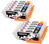 INK INSPIRATION® Replacement for Canon PGI-580XXL CLI-581XXL Ink Cartridges 10-Pack, Use with Canon Pixma TS6150 TS6250 TS8150 TS8250 TR8550 TS9550 TS705 TR7550 TS9150 TS6251 TS6151 TS9551C