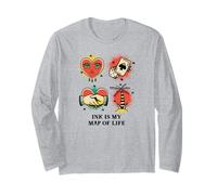 Ink is My Map of Life (Tattoo Graphic) Long Sleeve T-Shirt