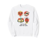 Ink Is My Map Of Life (Tattoo Statement Graphic) Sweatshirt