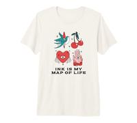 Ink is My Map of Life (Tattoo Statement) Premium T-Shirt
