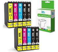 Ink-Jello Ink Cartridge Refill For Printer, Compatible With Epson WorkForce WF-2010W, WF-2510WF, WF-2540WF, WF-2630WF, WF-2650DWF, WF-2660DWF, WF-2760DWF 16XL Pack of 10 Black, Cyan, Magenta, Yellow
