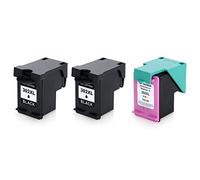 Ink Jungle 2x 302 XL Black & 1x Colour Refilled Ink Cartridge For HP DeskJet 1110 2130 2132 2133 2134 3630 3632 3633 3634 3636 3637 3638 ENVY 4520 4521 4522 4523 4524 4525 4527 4528 Printers