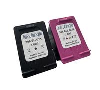 Ink Jungle 308 Black and Colour Ink Cartridge for HP ENVY 6110 6110e 6120 6120e 6122 6122e 6130 6130e 6132 6132e 6152 6155 6165 6165e 6520 6520e 6530 6530e 6532 6532e 6552 6555 6558 6558e Printers