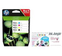 Ink Jungle 903XL Black Cyan Magenta & Yellow Ink Cartridge For HP OfficeJet Pro 6960 6970 6971 6974 6978 6979 6961 6963 6964 6965 6966 6976 6950 Printers Charity Bag