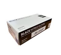 Ink Jungle Black Nitrile GP0033 Examination - Multipurpose, Powder Free and Latex Free Disposable Gloves, Box of 100 Gloves, Black (Extra Large)