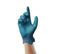 Ink Jungle Blue Nitrile Gloves GS0031 GS0032 GS0033 GS0034 GS0035 Examination Nitrile Gloves - Multipurpose, Powder Free and Latex Free Disposable Gloves, Box of 100 Gloves, Blue (Medium)