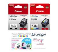 Ink Jungle Canon PG540L & CL541XL Genuine Ink Cartridges For MG2150 MG2250 MG3150 MG3250 MG3255 MG3550 MG3650 MG4150 MG4250 MX375 MX395 MX435 MX475 MX515 MX525 MX535 MX455 TS5150 TS5151 Charity Bag