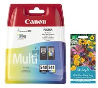 Ink Jungle PG540 Black & CL541 Colour Genuine Original Ink Cartridge For Canon PIXMA MG2150 MG2250 MG3150 MG3250 MG3255 MG3550 MG3650 MG4150 MG4250 Printers Wildflower Pack