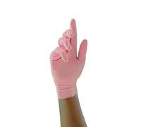 Ink Jungle Pink Nitrile GP0051 GP0052 GP0053 GP0054 GP0055 Examination Nitrile Gloves - Multipurpose, Powder Free and Latex Free Disposable Gloves, Box of 100 Gloves, Pink (Extra Small)