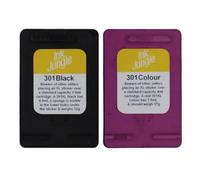 Ink Jungle Refilled 301 Black & Colour Ink Cartridge Replacement For CH561EE CH562EE HP ENVY 5539 Printer
