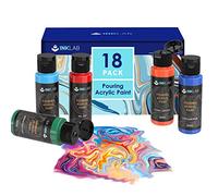 INK LAB Acrylic Pouring Kit 18 Colors 60ml for Canvas Wood Tiles