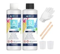 INK LAB Resin Kit, 474ml/16oz Epoxy Resin Kit for Beginners, 1:1 Ratio Crystal Clear Resin Starter Kits with Measuring Cups, Gloves and Sticks