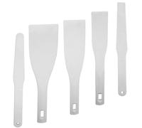 Ink Mixing Spatula, 5-Piece Flexible Screen Printing Shovel Plastic Goop Scoop for Silk Screen Printing, Epoxy Resin Stirring, DIY Crafts (NA20/NA45/NA60/NA75/20NA)