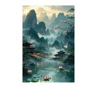 Ink Painting Jigsaw Puzzles for Adults 100, Fun Challenging Educational Games, Difficult Jigsaw Puzzles for Adults, Puzzle 100 Pieces