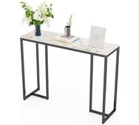 (Ink Painting Pattern-black Legs) Sintered Stone slim Console Table Desk Hallway Unit