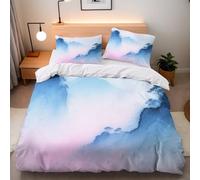 Ink Painting Smudge Single Duvet Cover Set 150x200 cm with 2 Pillow Cases 50x75 cm 3D Print Art Modern Bedding Set Microfibre Machine Washable with Hidden Zip Corner Ties Children's Rooms Dorms Beds