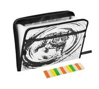 Ink Painting Tiger Expanding File Folder A4,13 Pockets File Organiser, Paperwork A4 Plastic Wallet Document Storage Expander for School,Office and Home