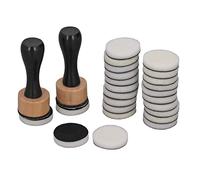 Ink Paints Mixing Blending Tool Mini Round Foam Refills Ink Blending Tool Ink Mini Ink Blending Brushes Tools Paints Mixing Blending Tool with 24 Replacement Foam Pads for Scrapbooking Craft Rubber