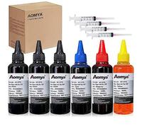 Ink Refill kit 6x100ml Compatible for HP 61 60 62 63 564 920 901 902 932 933 934 940 950 951 952 94 95 96 Printer Refillable Ink Cartridge CIS CISS System with 4 Free Syringes (3BK,C,M,Y)
