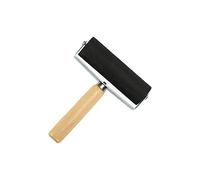 Ink Roller Rubber Brayer Non-Slip Wooden Handle Printing Tool Printmaking Woodblock Printing Stamping Graphic Arts Craft Projects Paint Roller Applicator (4.33 x 5.91 inches.)