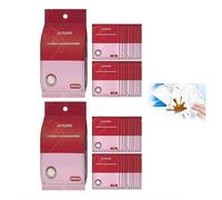 Ink Stain Remover for Clothes, Stain Removal Wet Wipes, Portable travel Individual Wraps for On-the-go Cleaning - Safe on Cotton, Denim & Linen Fabrics, for Coffee, Grease, Ink & More (2pcs)