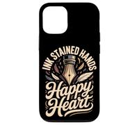 Ink Stained Hands Happy Heart Calligraphy Calligrapher Case for iPhone 12/12 Pro