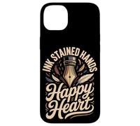 Ink Stained Hands Happy Heart Calligraphy Calligrapher Case for iPhone 14 Plus