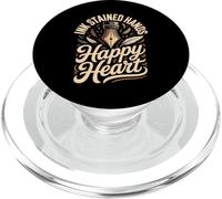 Ink Stained Hands Happy Heart Calligraphy Calligrapher PopSockets PopGrip for MagSafe