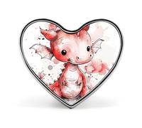 Ink Style Dragon Heart Pin, 1 Inch Metal Love Lapel Pins - Lightweight, Smooth Edges, Versatile Badge Brooch for Jackets, Shirts, Bags, Gifts for Friends, Family