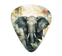 Ink Style Elephant guitar pick set, 3 different thicknesses, 12 pieces for a variety of instruments