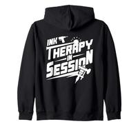 Ink Therapy In Session Funny Tattoo Humor Zip Hoodie
