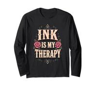 Ink Therapy Tattoo Rose Art Long Sleeve T-Shirt