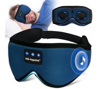 ink-topoint 3D Bluetooth Sleep Mask Headphones | 16H Battery | Comfortable for Side Sleepers | Ultimate Eye Mask Headphone, Sleep Headphones, 100% Blockout Bluetooth Sleep Mask for Men Women