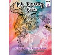 Ink Tracing Book for Adults: Stress relief reverse Bull Mandala ink tracing book for adults: mindfully Follow white lines to Uncover 35 Bull Mandala ... pages a perfect gift for Bull lovers(Vol-6)