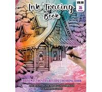 Ink Tracing Book for Adults: Stress relief reverse Christmas Country Coloring Book for adults: mindfully Follow white lines to Uncover 35 cute ... color pages a perfect Christmas Gifts(VOL-09)