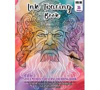 Ink Tracing Book for Adults: Stress relief reverse Santa Mandala ink tracing book for adults: mindfully Follow white lines to Uncover 35 Santa Mandala ... pages a perfect gift for Santa lovers(Vol-6)