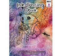 Ink Tracing Book: Stress relief reverse Kawali Coloring Book for adults: mindfully Follow white lines to Uncover 35 cute Kawali arts | Magical Ink ... a perfect gift for Kawali lovers (VOL-1)