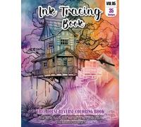 Ink Tracing Book: Stress relief reverse Tree House Coloring Book for adults: mindfully Follow white lines to Uncover 35 cute Tree House arts | Magical ... a perfect gift for Tree House lovers(VOL-5)