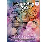 Ink Tracing Book: Stress relief reverse Tree House Coloring Book for adults: mindfully Follow white lines to Uncover 35 cute Tree House arts | Magical ... a perfect gift for Tree House lovers(VOL-3)
