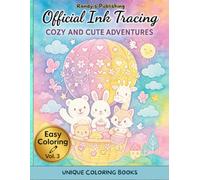 Ink Tracing coloring book: Relax your mind and spark creativity with 45 adorable animal designs - a cozy ink tracing book for adults and children that ... mindfulness and fine motor skill development.