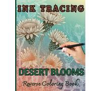 INK TRACING DESERT BLOOMS: A White-Line Botanical Watercolor Journey_ Color Without Colors Using Only a Black Pen on Vibrant Cactus & Succulent Flowers