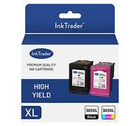 Ink Trader 305 XL Ink Cartridges Black & Colour Replacements for HP 305 For Use In Envy 6000 6032 6020 6022 6055 Pro 6400 DeskJet 2700 2710 2720 2722 2752 1210 4100