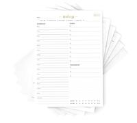 Ink+Volt Today Organizer Pad - 5 3/4 x 8 1/2, 50 Sheets Productivity Pad with Hourly Time Blocks, Task Checklist, Water Intake Tracker - Made in USA