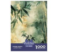 Ink Wash Bamboo Forest Jigsaw Puzzles Puzzles for Adults Kids. 1000 Piece Whimsical Challenge Toy Educational Game Home Decoration for Educational Games Gifts 38x26cm/1000pcs