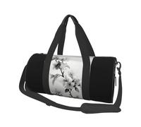 Ink Wash Cherry Blossoms Print Travel Duffel Bag, Foldable Gym Bag Overnight Weekend Bags for Women, Large Holdall Bag Cabin Bag for Sports and Travel