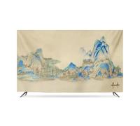 Ink Wash Landscape In Poetry Painting TV Dust Cover Indoor TV Cover Dust Proof TV Screen Protector For LCD LED Bedroom Living Room Decoration(Size:43IN,Color:C)
