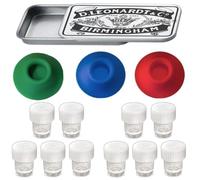 Ink Wells for Dip Pen & Calligraphy Nib Organizer a Set of Inkwells for Dip Pen Holder Nib Tin Storage - Empty Dinky Dip Ink Holder for Oblique Calligraphy Pen & Glass Dip Pen