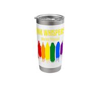 Ink Whispers Worlds Flourish Colorful Creative Style Stainless Steel Insulated Tumbler
