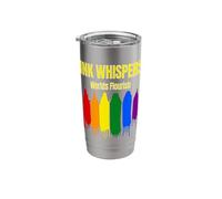 Ink Whispers Worlds Flourish Colorful Creative Style Stainless Steel Insulated Tumbler